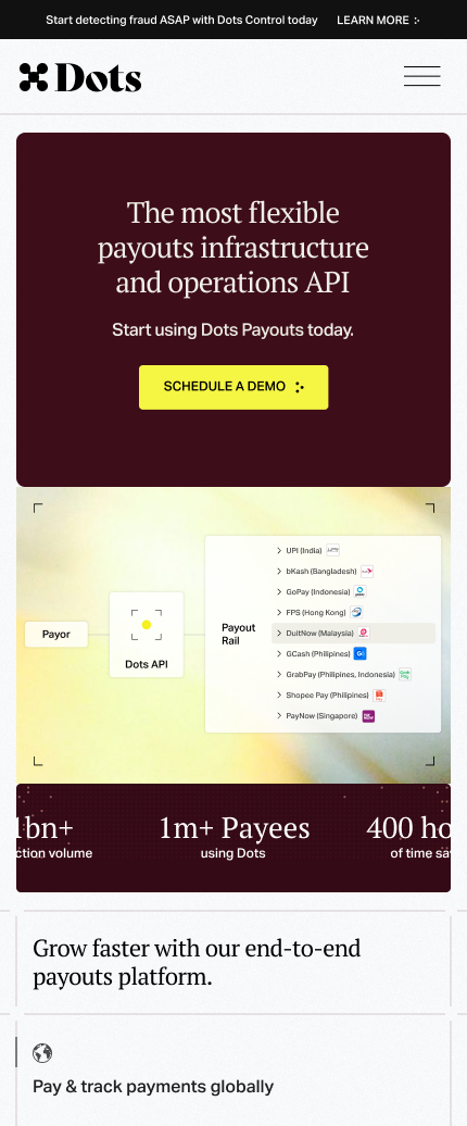 Dots UX and UI design preview